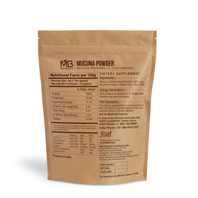 Poudre de Mucuna Pruriens MB Herbals 240g en poudre fine dans un bol