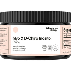 Poudre de Myo-Inositol et D-Chiro Inositol Wholesome Story 90g vue de face
