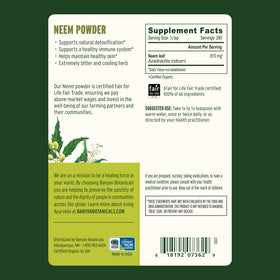 Poudre de Neem Bio Banyan Botanicals en utilisation pour un masque