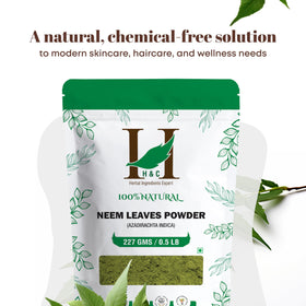 Poudre de neem H&C avec des feuilles de neem