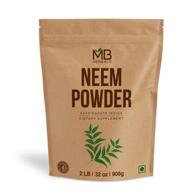 Poudre de Neem MB Herbals 908g vue de face avec emballage