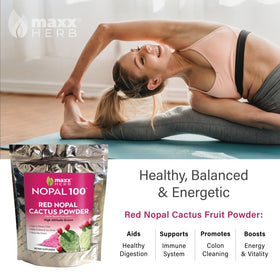 Poudre de Nopal Rouge Maxx Herb 313g avec cuillère