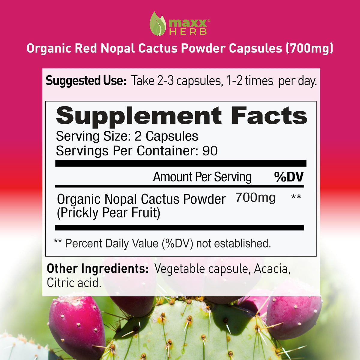 Poudre de Nopal Rouge Maxx Herb dans une cuillère