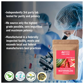 Poudre de pastèque Blessfull Healing 100g versée dans un verre