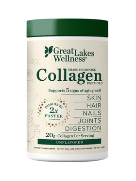 Poudre de Peptides de Collagène Great Lakes 570g vue de face avec emballage