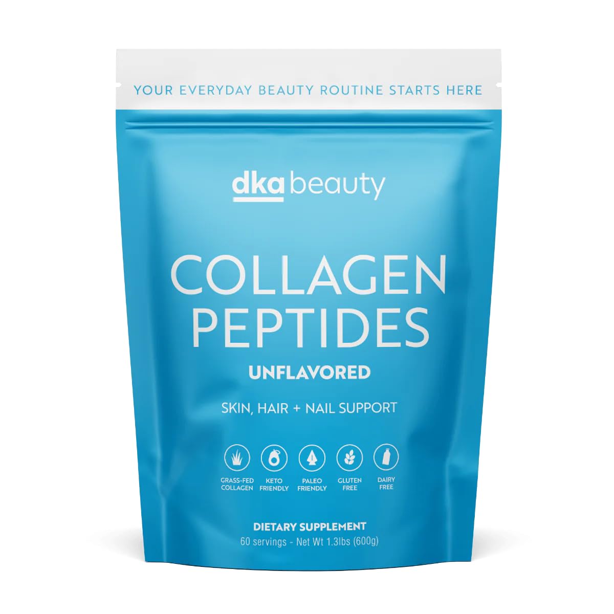 Poudre de peptides de collagène non aromatisée Dr. Kellyann, vue de face