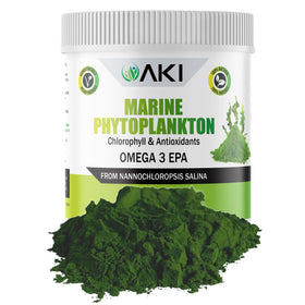 Poudre de phytoplancton marin AKI ORGANIC 57g vue de devant