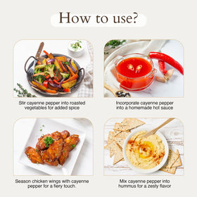 Poudre de Piment de Cayenne Bio Geo-Fresh 50g sur un plat