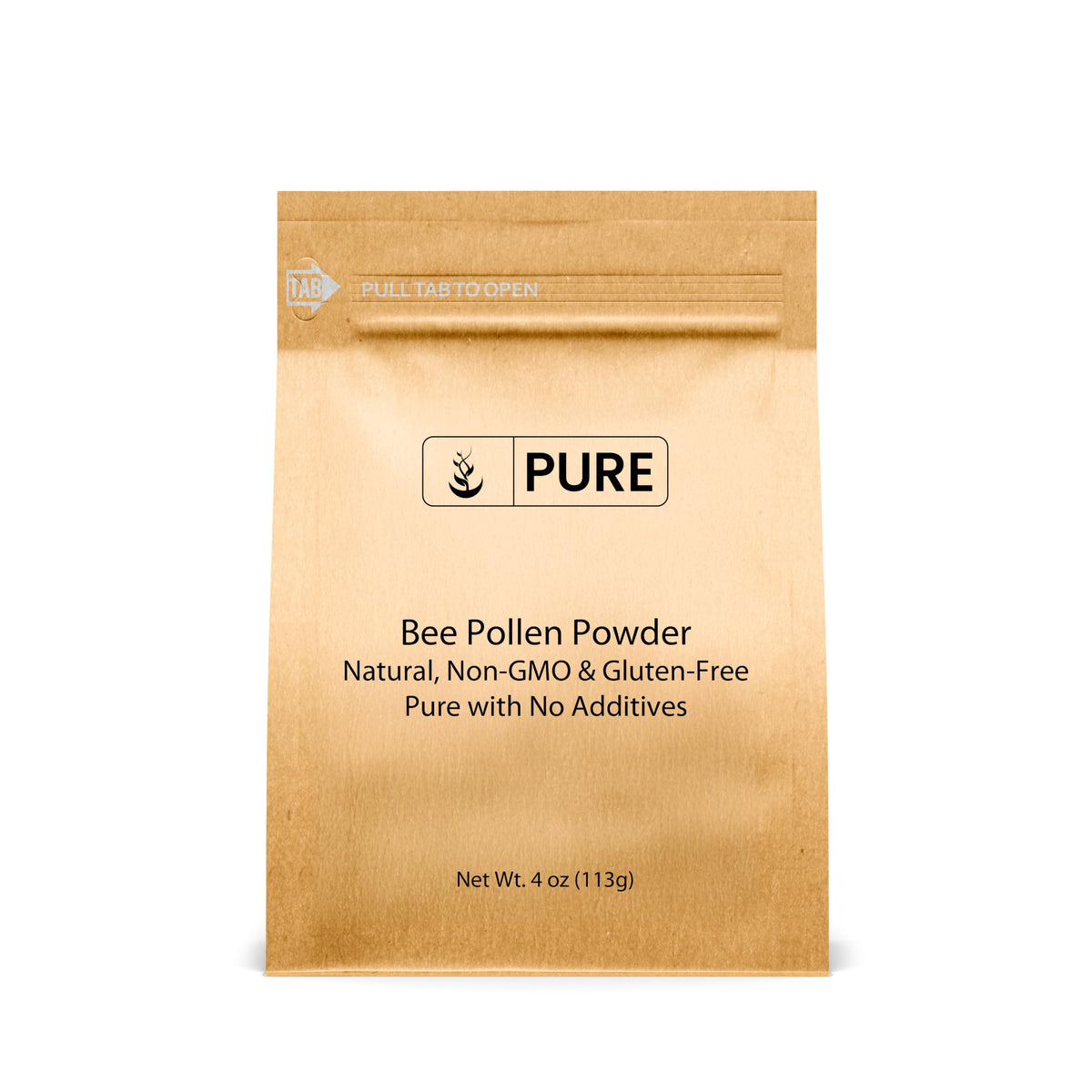 Poudre de pollen d'abeille PURE ORIGINAL INGREDIENTS 123g vue de face