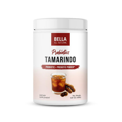 Poudre de probiotiques Bella All Natural goût tamarindo, vue de face