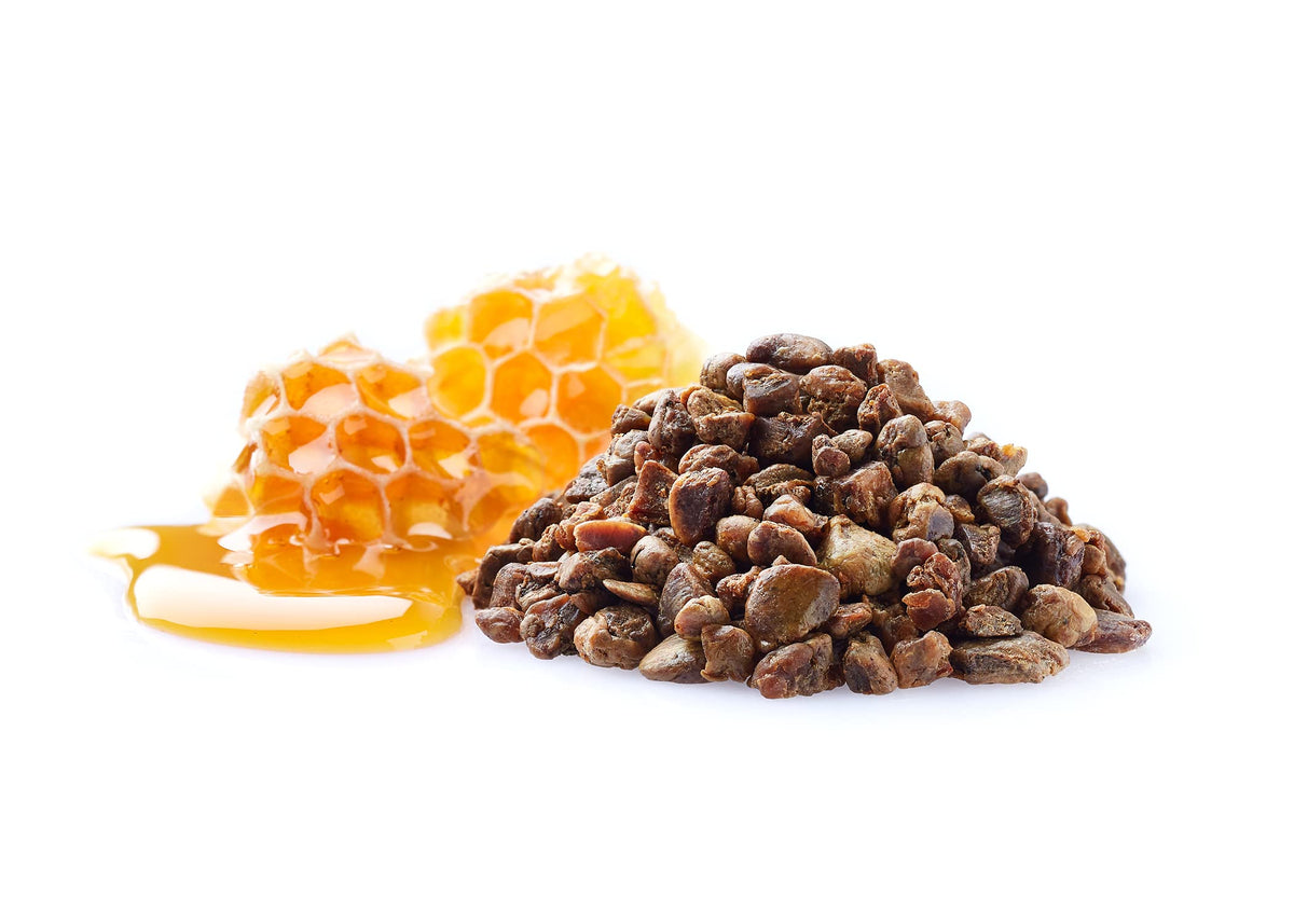 Poudre de propolis d'abeille Jovvily prête à l'utilisation dans un bol