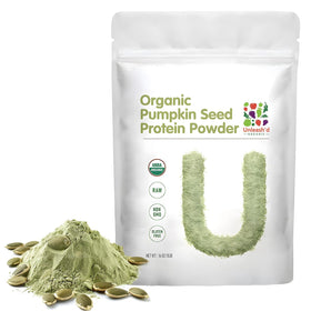 Poudre de protéine de graines de citrouille bio 'D ORGANIC 472g vue de face