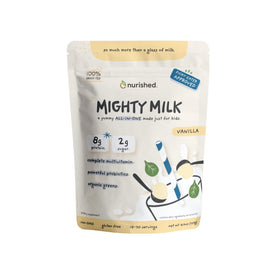 Poudre de protéine Nurished Mighty Milk vanille vue avant