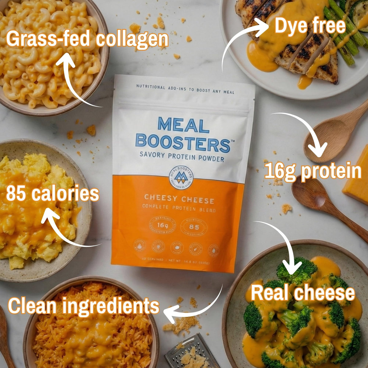 Poudre de protéine savoureuse Meal support mélangée dans des pâtes