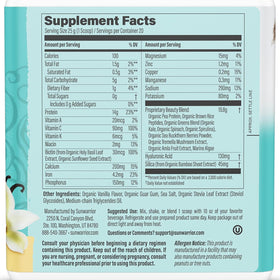 Poudre de protéine végétale collagène Sunwarrior 640g avec scoop