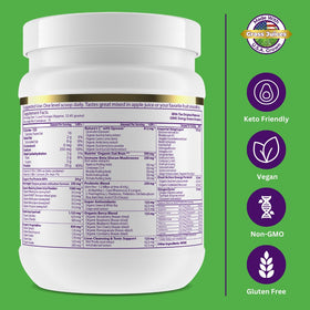 Poudre de protéines et verts Paradise Herbs 590g avec fruits