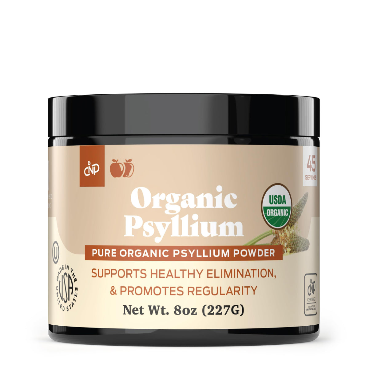 Poudre de psyllium bio 200g de Complete Natural Products vue avant