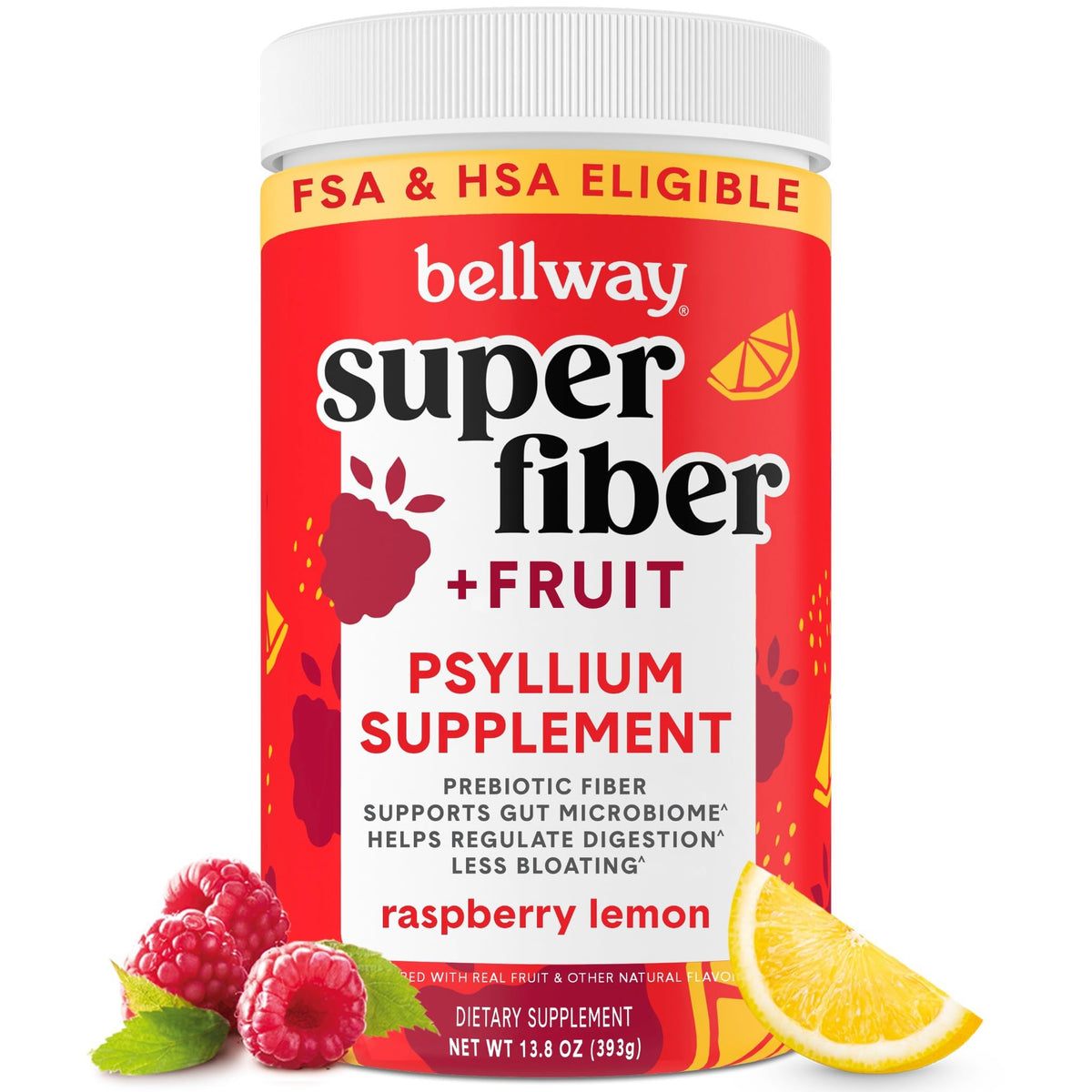 Poudre de psyllium bio Bellway Super Fiber + Fruit, vue avant