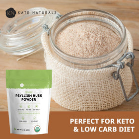 Poudre de psyllium bio Kate Naturals 649g en cuisine