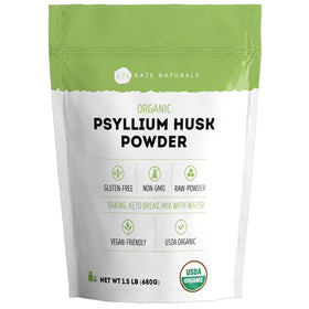 Poudre de psyllium bio Kate Naturals 649g vue de face