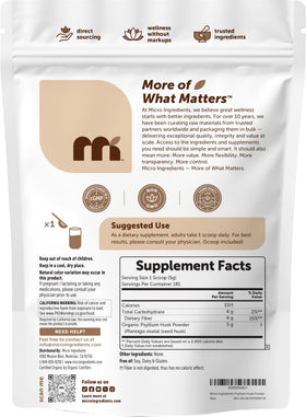 Poudre de psyllium bio Micro Ingredients, vue de dessus