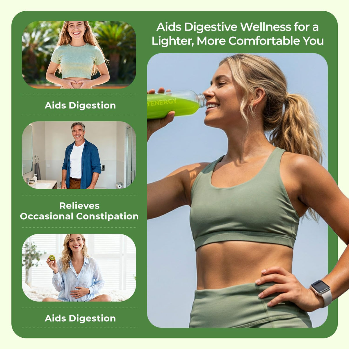 Poudre de psyllium bio OxyEnergy dans un verre d'eau