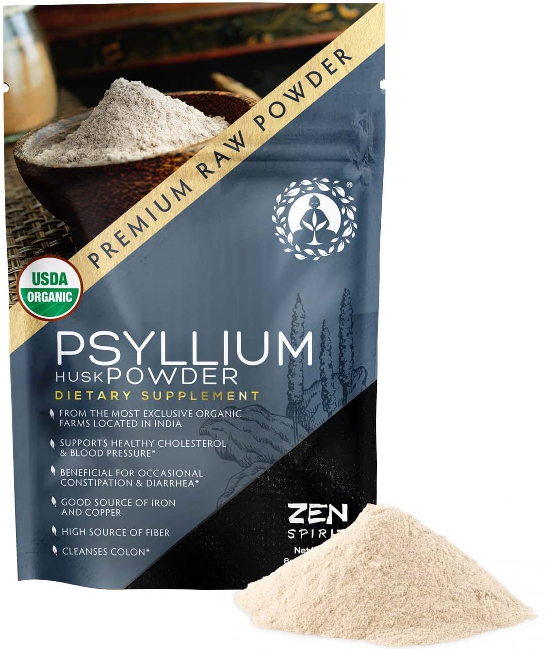 Poudre de psyllium bio Zen Spirit 240g en utilisation dans une recette