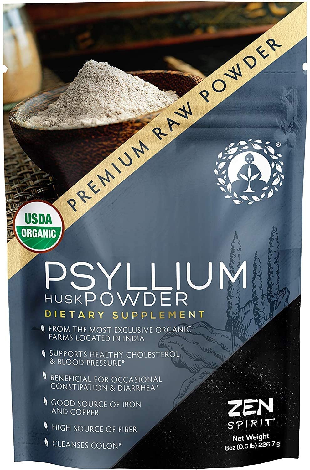 Poudre de psyllium bio Zen Spirit 240g vue de face