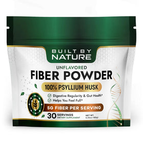 Poudre de psyllium Built by Nature, vue avant, emballage non aromatisé