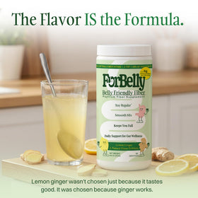Poudre de psyllium ForBelly dans un verre d'eau