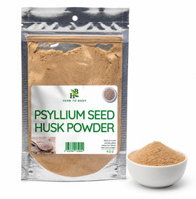 Poudre de psyllium Herb To Body 118g vue frontale avec emballage