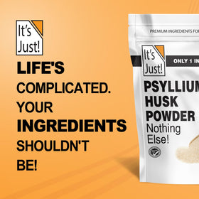 Poudre de psyllium It's Just! 1851g en contexte de cuisine avec ingrédients