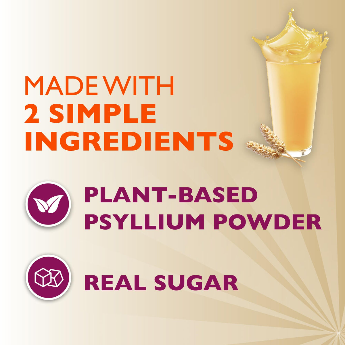 Poudre de psyllium Metamucil sur une table
