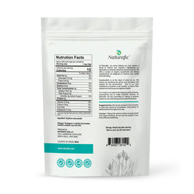 Poudre de psyllium Naturafic 921g en utilisation dans un smoothie