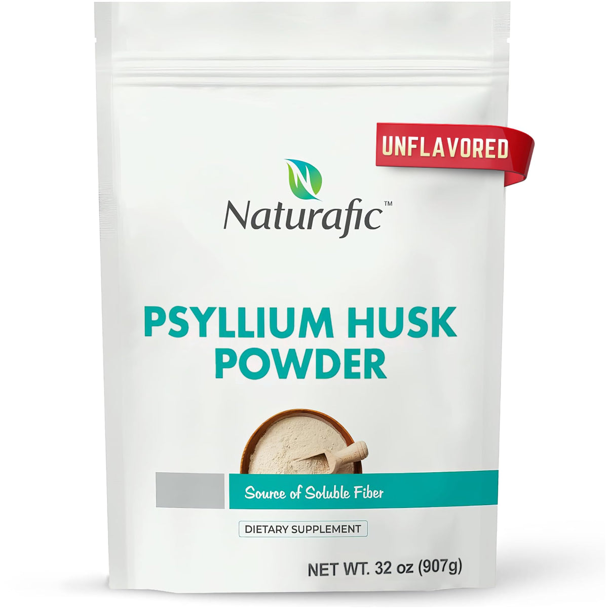 Poudre de psyllium Naturafic 921g vue de face