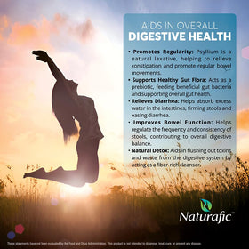 Poudre de psyllium Naturafic avec une cuillère à mesurer
