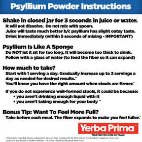 Poudre de psyllium Yerba Prima avec un mélangeur