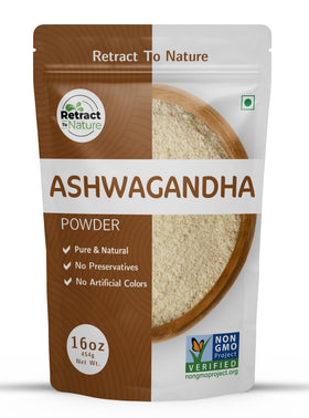 Poudre de racine d'ashwagandha RETRACT TO NATURE, sachet refermable