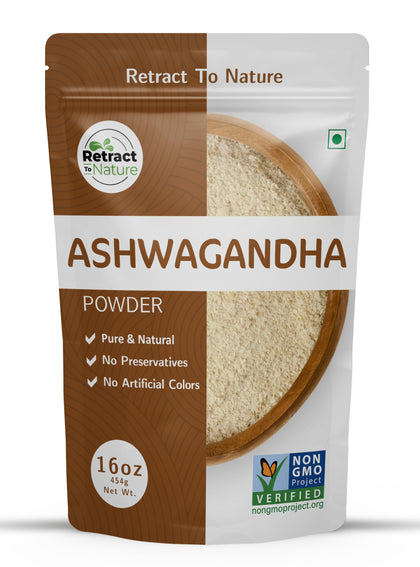 Poudre de racine d'ashwagandha RETRACT TO NATURE, sachet refermable