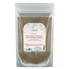 Poudre de racine d'échinacée purpurea bio Starwest Botanicals vue de face
