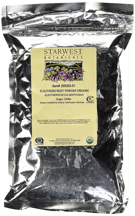 Poudre de Racine d'Éleuthéro Starwest Botanicals 472g vue de face