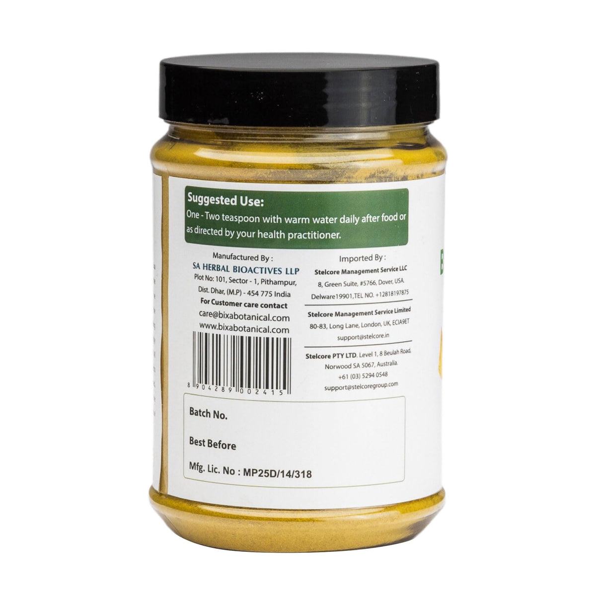 Poudre de racine de berberis bixa BOTANICAL pour les recettes
