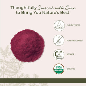Poudre de racine de betterave bio Starwest avec des ingrédients frais