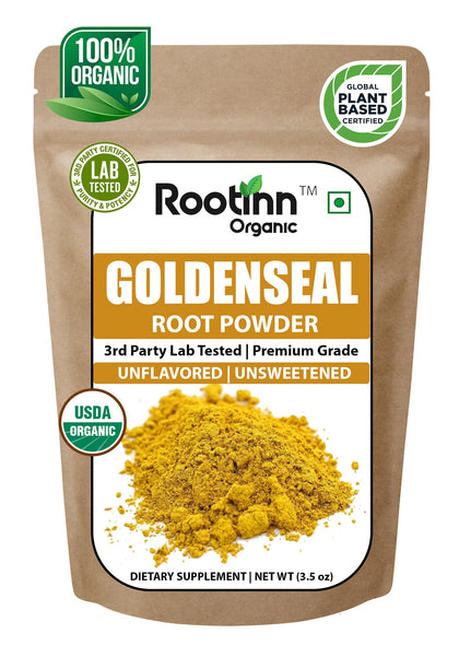 Poudre de racine de goldenseal bio Rootinn Organic, 3.5 oz