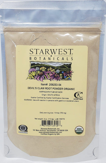 Poudre de racine de Griffe du Diable Starwest Botanicals 118g