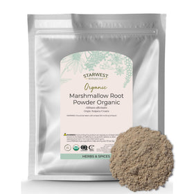 Poudre de racine de guimauve bio Starwest Botanicals dans un sac de 472g