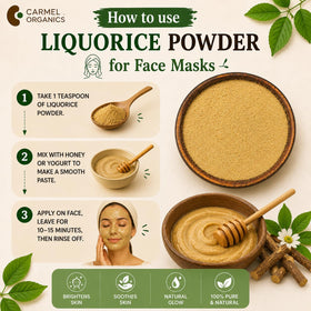 Poudre de racine de réglisse CARMEL ORGANICS dans un bol