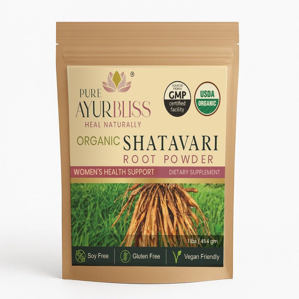 Poudre de racine de Shatavari PureAyurbliss 454g vue de face
