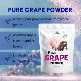 Poudre de Raisin EVADY 231g dans un bol avec des fruits