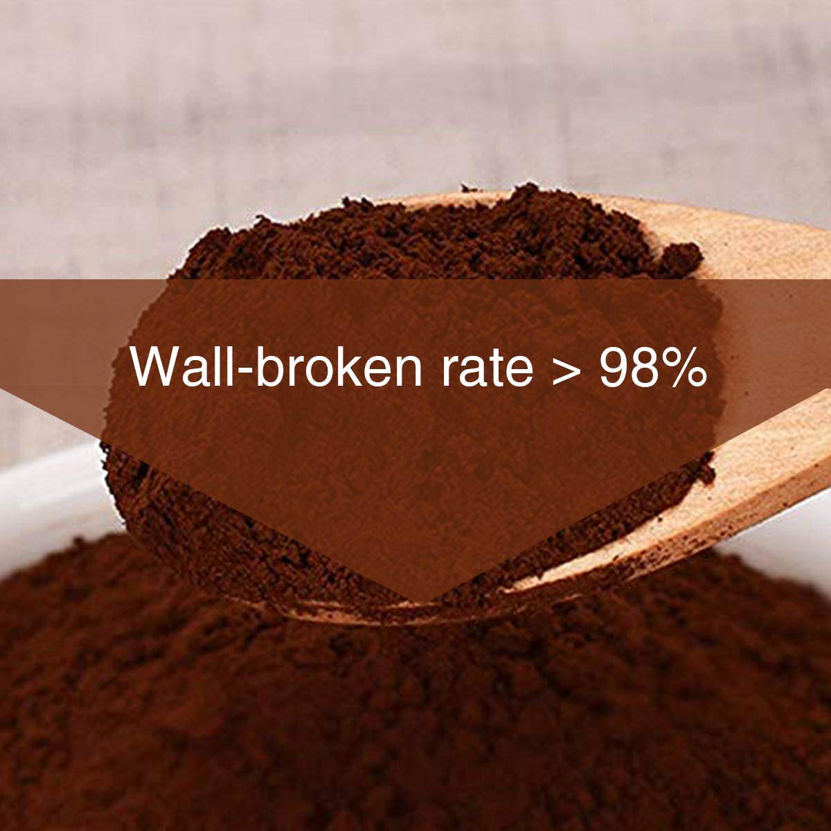 Poudre de Reishi dans une tasse de café